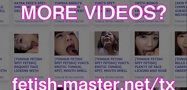  Japanese Asian Tongue Spit Face Nose Licking Sucking Kissing Handjob Fetish - More at fetish-master.net